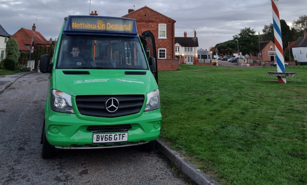 Photograph of bus from Nottsbus On Demand service