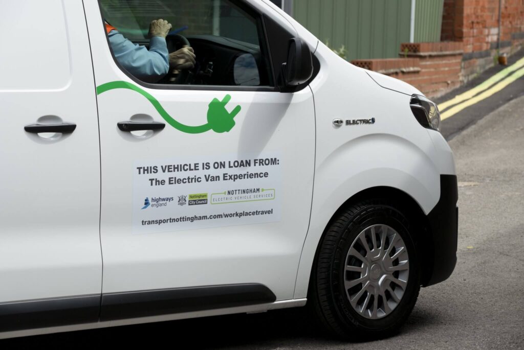 Electric van that took part in the Electric vehicle experience trial in Nottingham and Derby