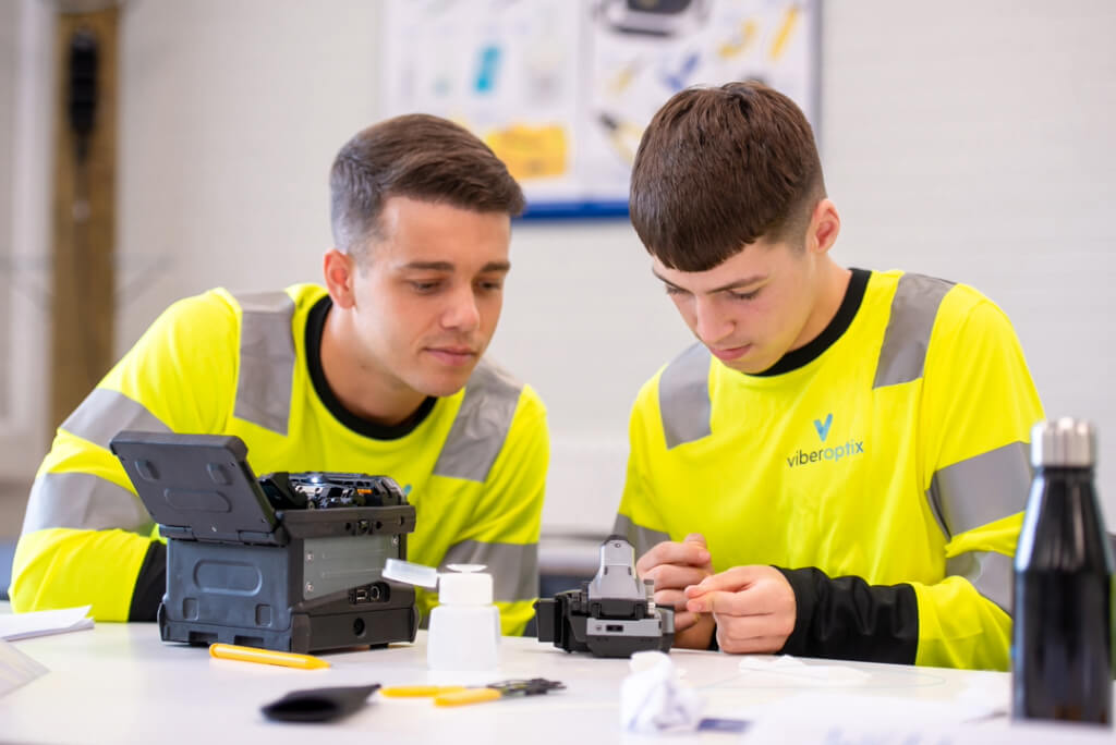 Broadband apprentices start their training in Cumbria, photo courtesy of Fibrus