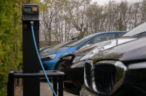 Electric charging point in car park