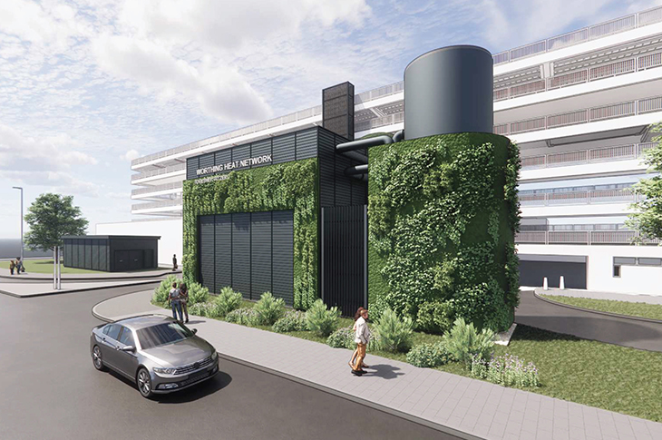 An artist's impression of the energy centre which would be sited next to the High Street multi-storey car park