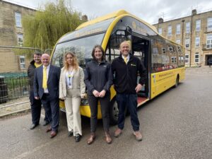 Jason Freeman, Operations Manager Bristol & The West at The Big Lemon; Colin Morris, General Manager at The Big Lemon; Georgia-Rose Gleeson, Sustainability Officer at The Royal United Hospital; Councillor Sarah Warren; Tom Druitt, CEO at The Big Lemon.