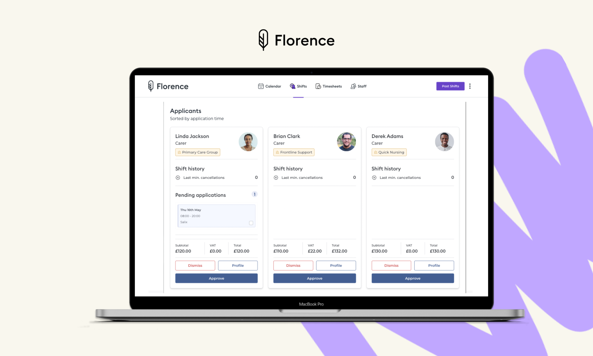 Agency Manager app for healthcare providers from Florence