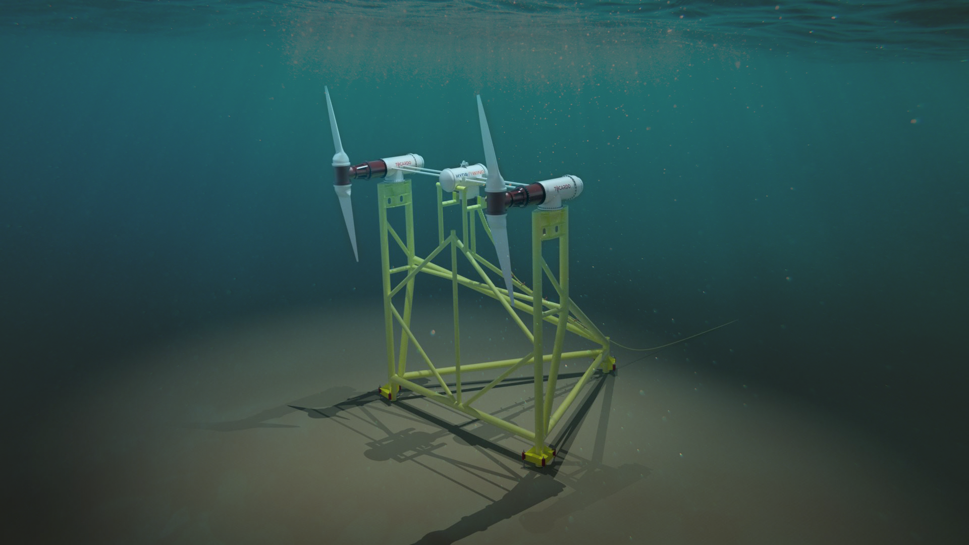Inyanga Marine Energy Group's patented HydroWing tidal array technology - image courtesy of Welsh government