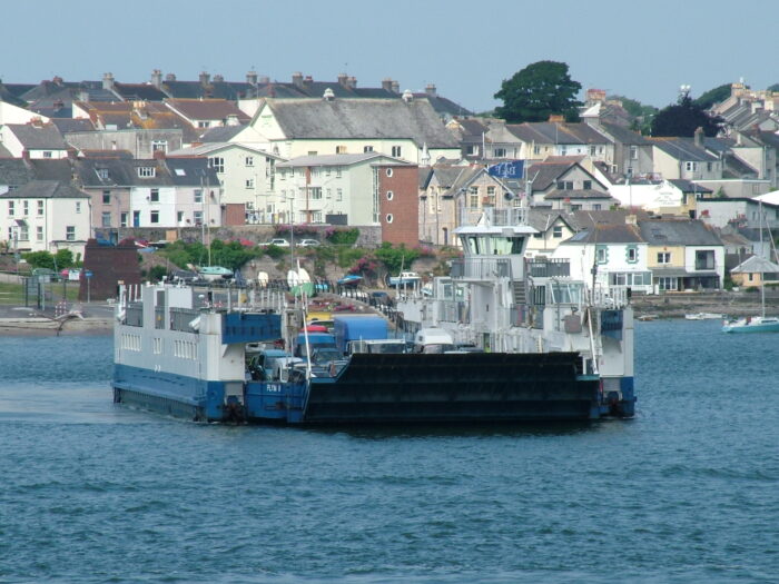 A Torpoint chain ferry crossing the River Tamar, photo courtesy of Tamar Crossings