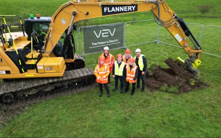 Ground breaking on the new Waterbeach Renewable Energy Network, photo courtesy of South Cambridgeshire District Council
