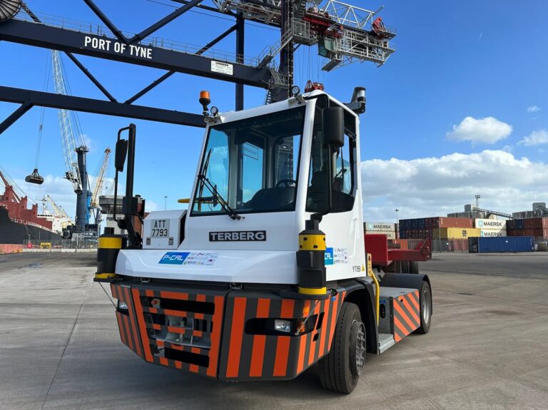 Autonomous terminal tractor at the Port of Tyne, photo courtesy of Oxa.